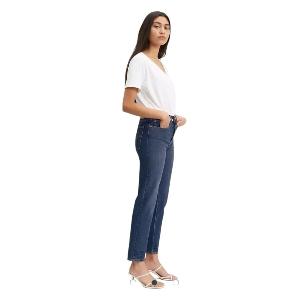 Levi’s Premium Wedgie Fit Button Fly Ankle Jeans Blue Size 27 #1732